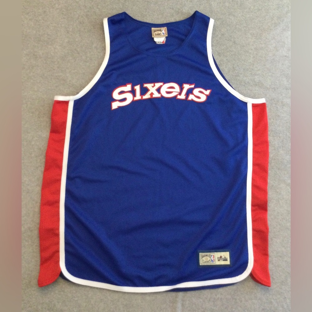 Majestic Hardwaswood Classics Philadelphia 76ers Jersey Size 2X.